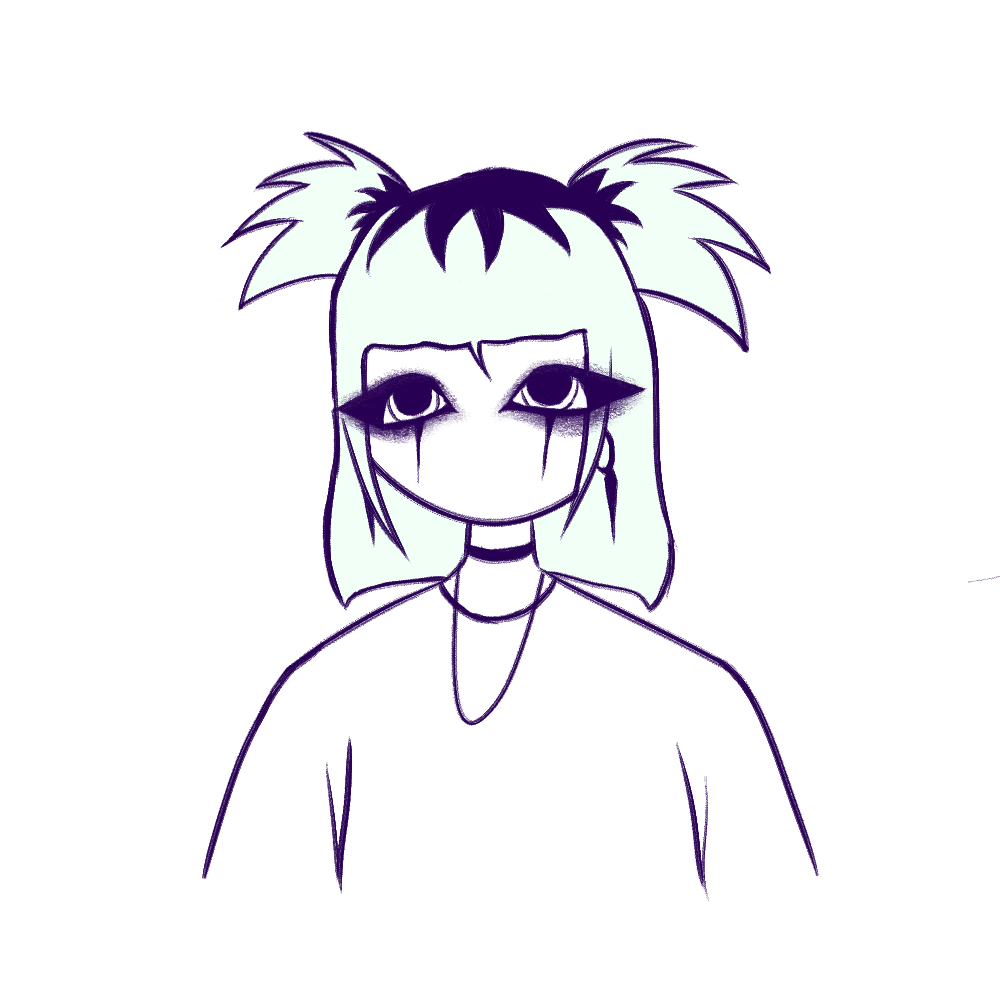 digital drawing of my self portrait